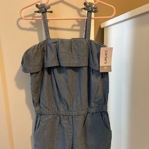 NWT Carter’s Denim/Chambray Romper, Size 4T
